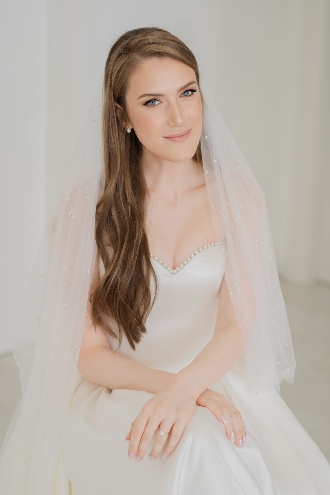 Bridal makeup by Lee Elrom — classic polished bridal look